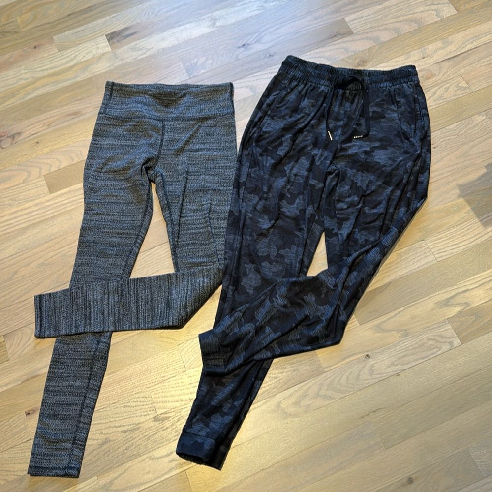 Two Kyodan Athletic Pants Chevron Leggings & Super Soft Joggers Size P/S